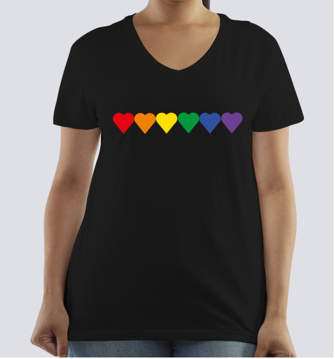 Pride Rainbow Hearts